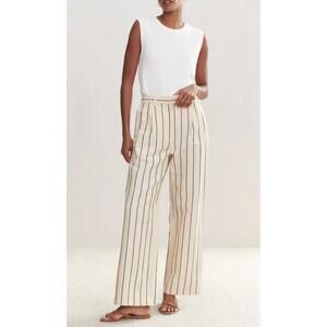 Jenni Kayne Biana Pant Striped Cream Size Small